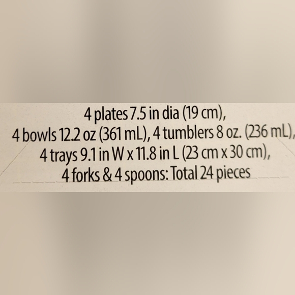 Kids Dinner Set of 4 Place Setting New - Picture 3 of 3